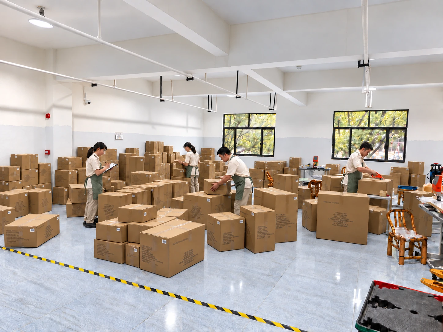 Packing and export warehouse