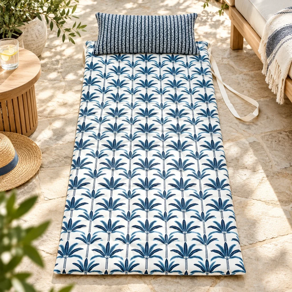 Printed Padded Beach Mat 65 × 180 cm (25.59 × 70.87 in) (pillow 30 × 65 cm (11.81 × 25.59 in)) AP260219