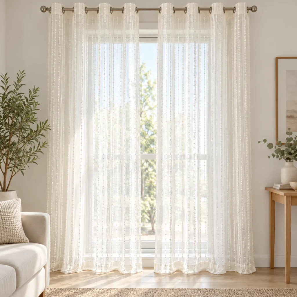 Sheer Grommet Curtain Panel 140 × 240 cm (55.12 × 94.49 in) AP260237A