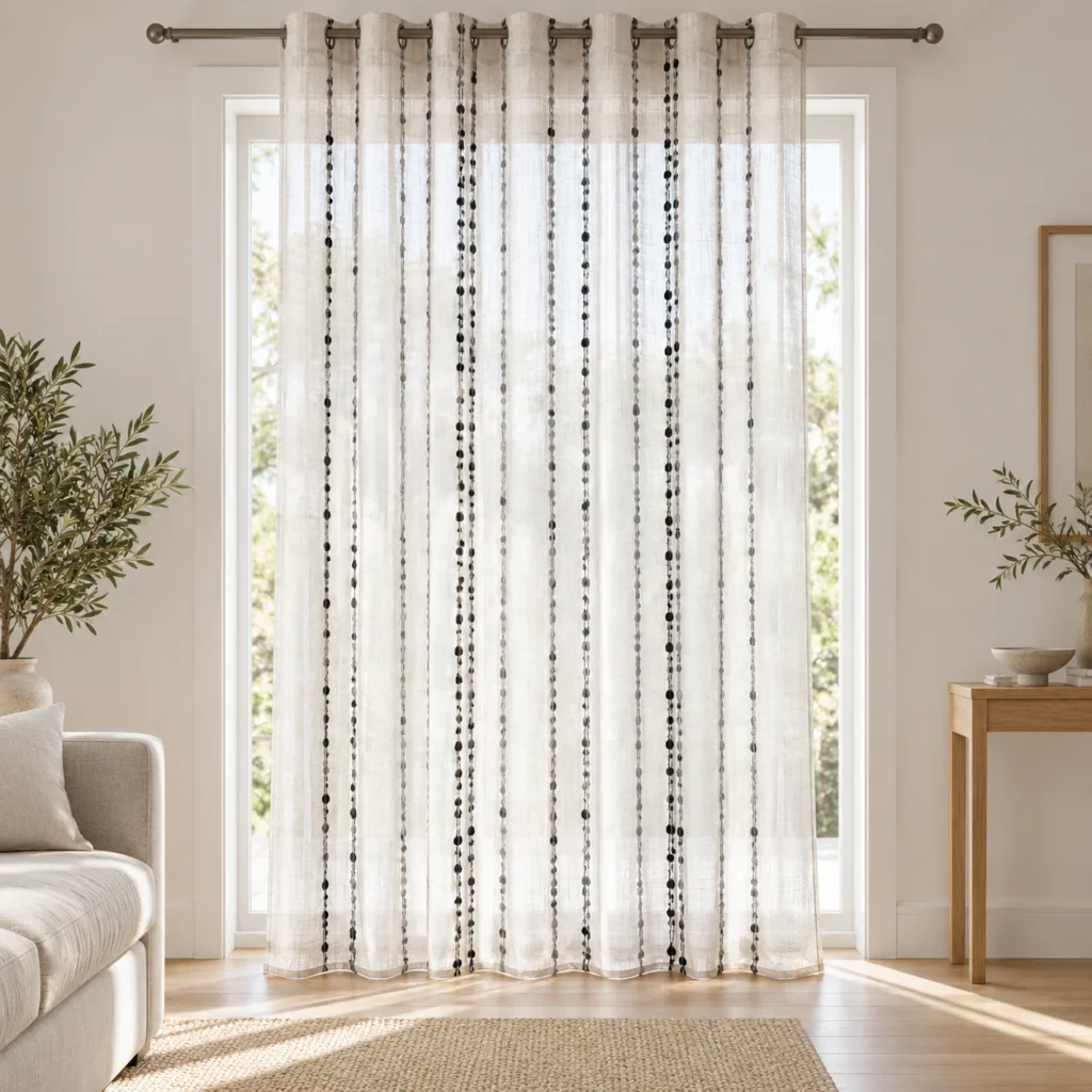 Sheer Grommet Curtain Panel 140 × 240 cm (55.12 × 94.49 in) AP260237B