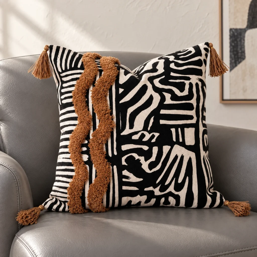 Tufted Printed Cushion 45 × 45 cm (17.72 × 17.72 in) AP260265