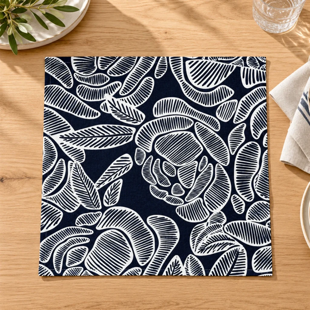 Printed Napkin & Tea Towel Napkin 45 × 45 cm (17.72 × 17.72 in); tea towel 50 × 70 cm (19.69 × 27.56 in) AP260310