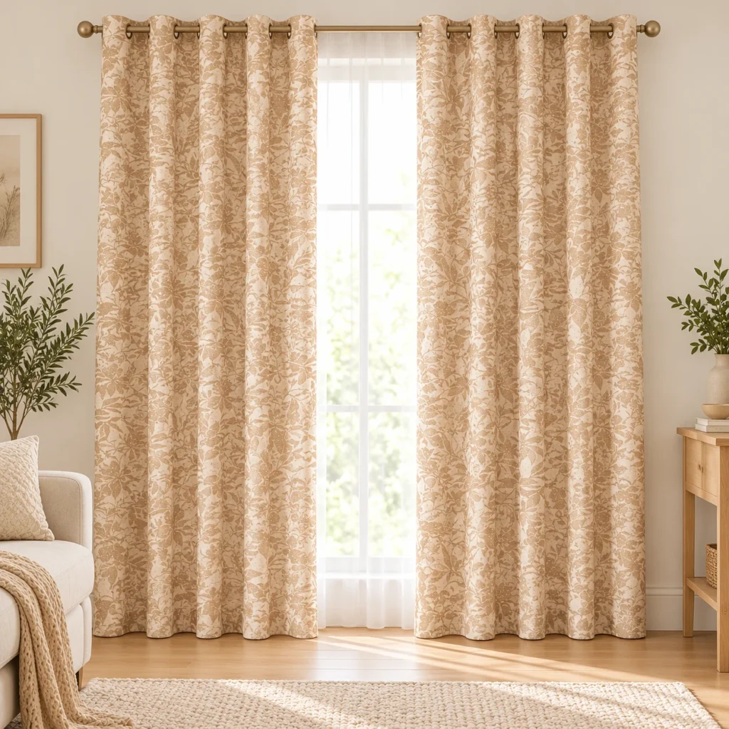 Jacquard Grommet Curtain Panel 140 × 240 cm (55.12 × 94.49 in) AP261007A