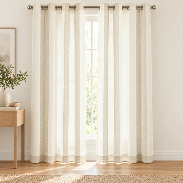 Jacquard Grommet Curtain Panel AP261009