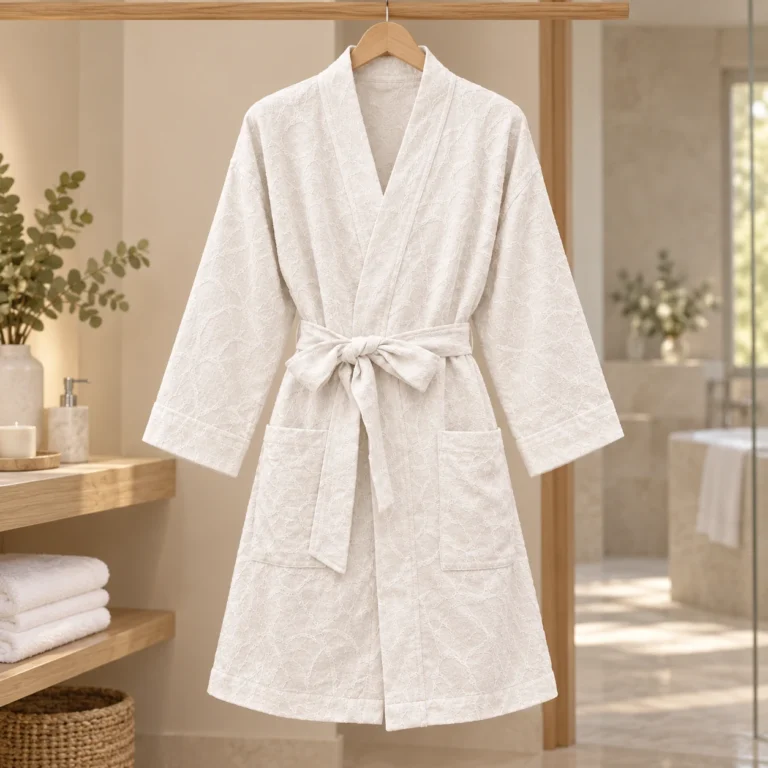 Linen-Blend Bathrobe AP261034A